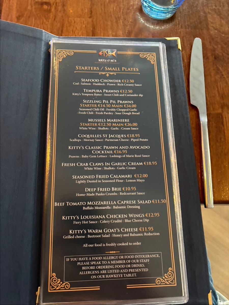 Menu Kitty O’Se’S Seafood And Grill Restaurant-1