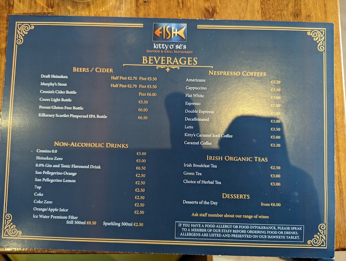 Menu Kitty O’Se’S Seafood And Grill Restaurant-10