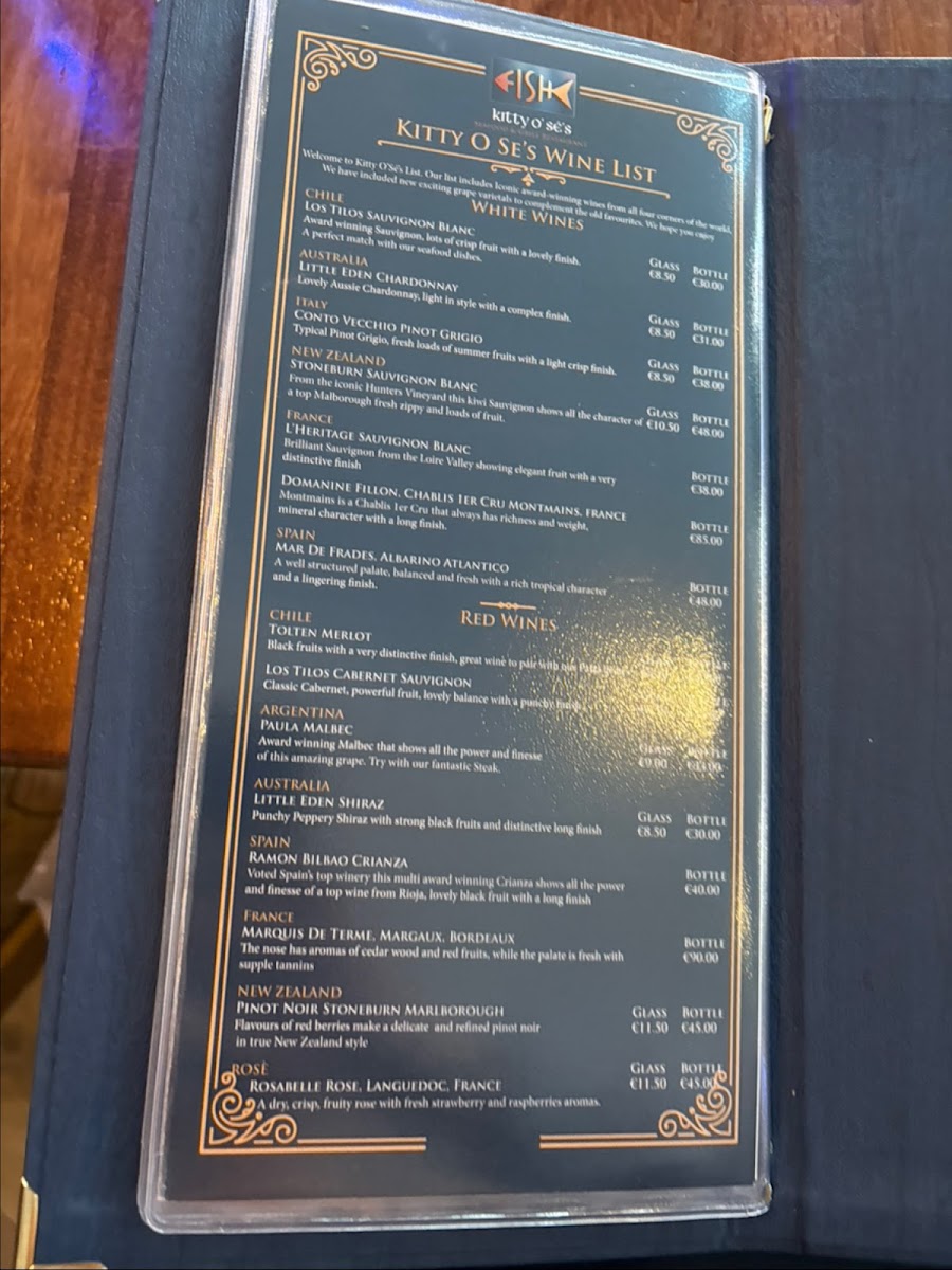 Menu Kitty O’Se’S Seafood And Grill Restaurant-2